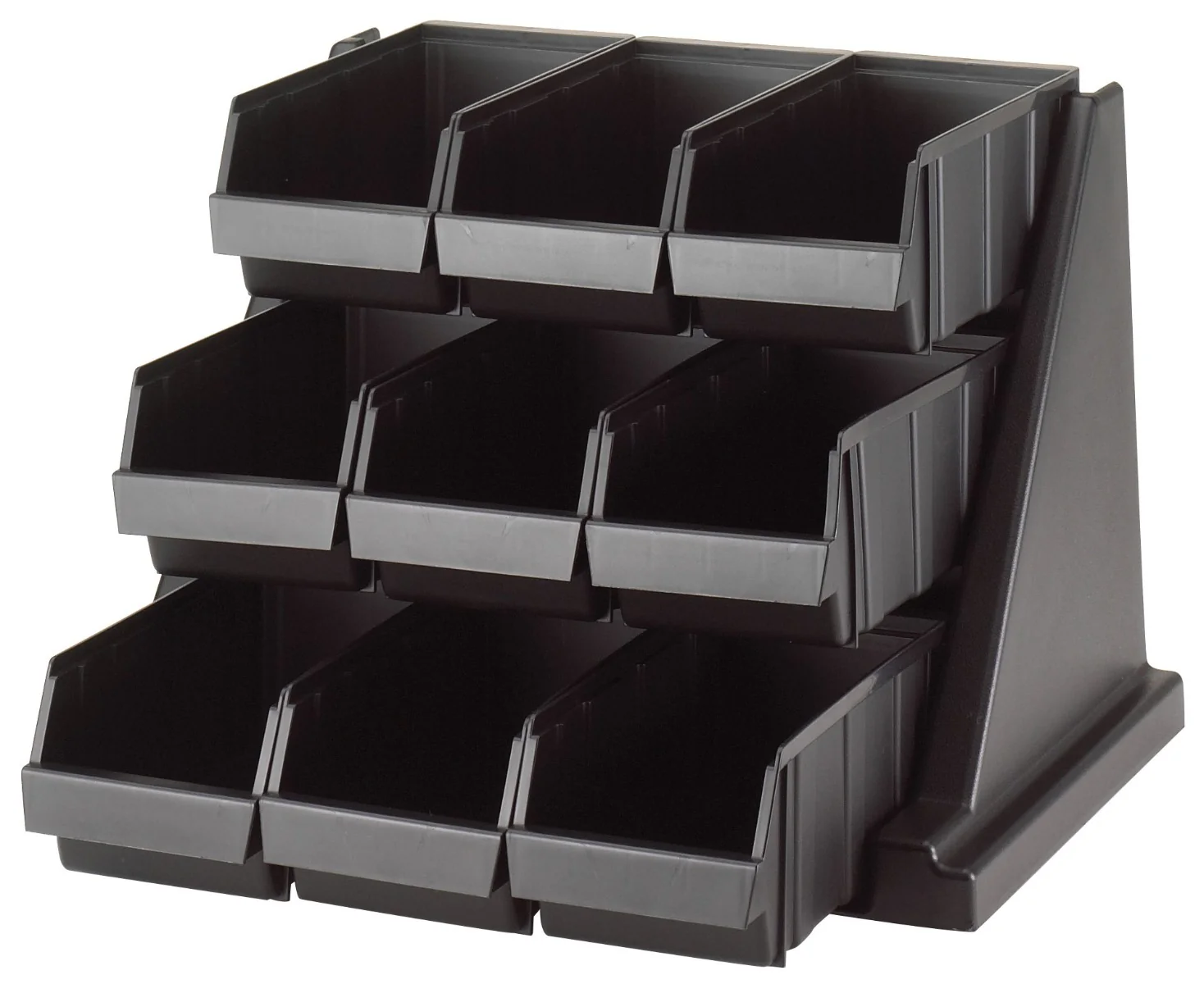 Cambro 9RS9110 Versa Condiment Organizer Rack with 9 Bins - Black