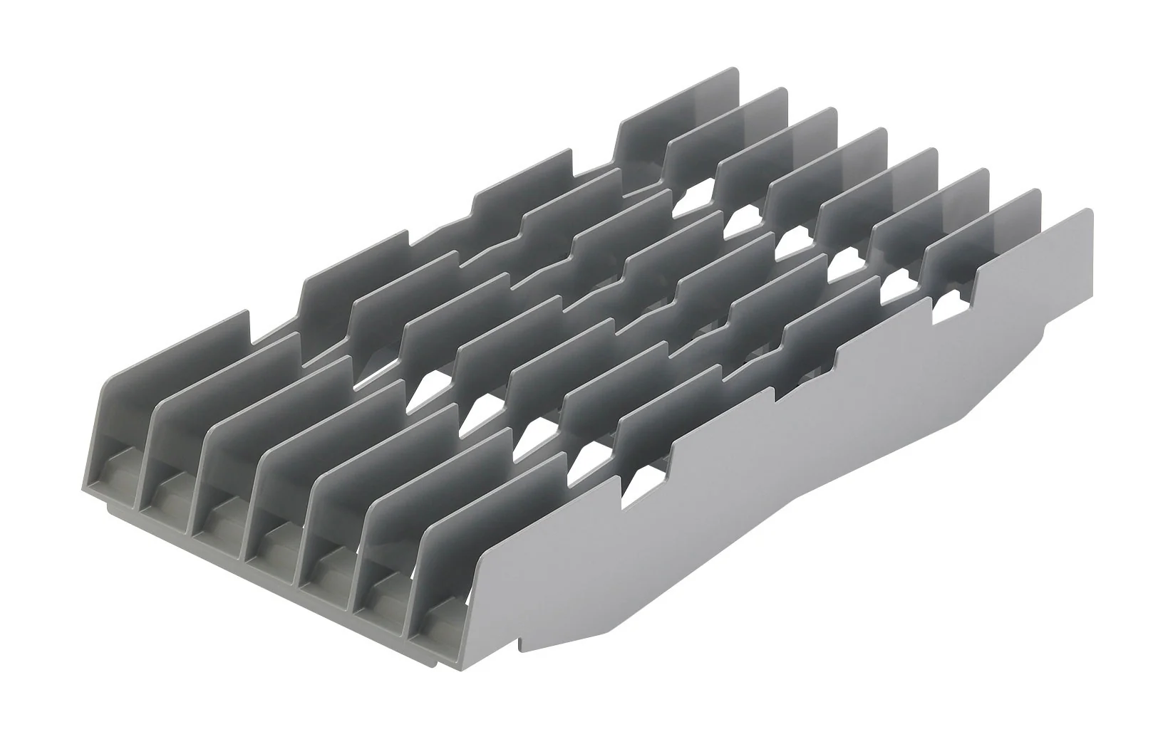 Cambro CSDR73151 Camshelving 7-Slot Vertical Drying & Storage Cradle / Drying Rack for Trays - Soft Gray - 3/Case - Image 3