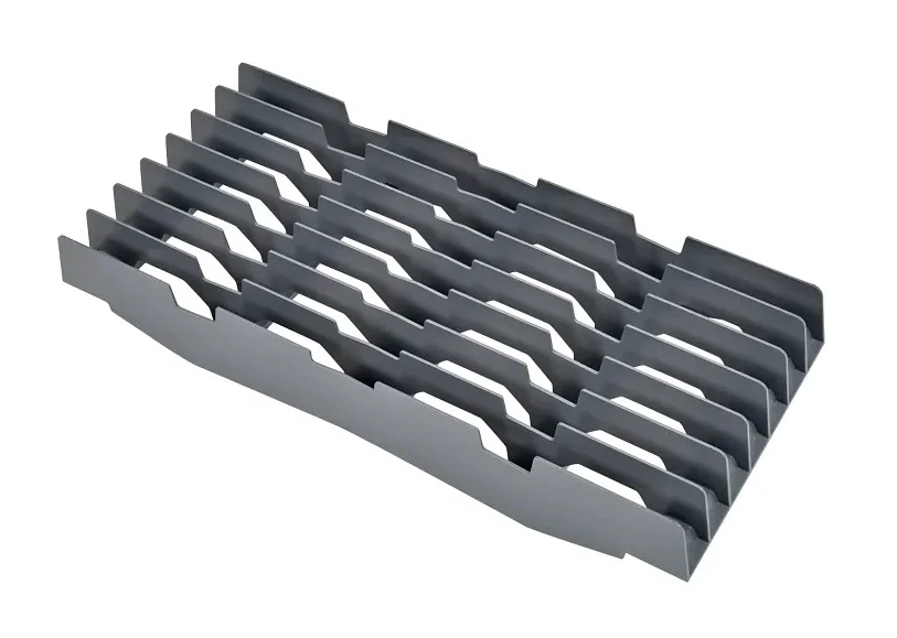 Cambro CSDR73151 Camshelving 7-Slot Vertical Drying & Storage Cradle / Drying Rack for Trays - Soft Gray - 3/Case - Image 4