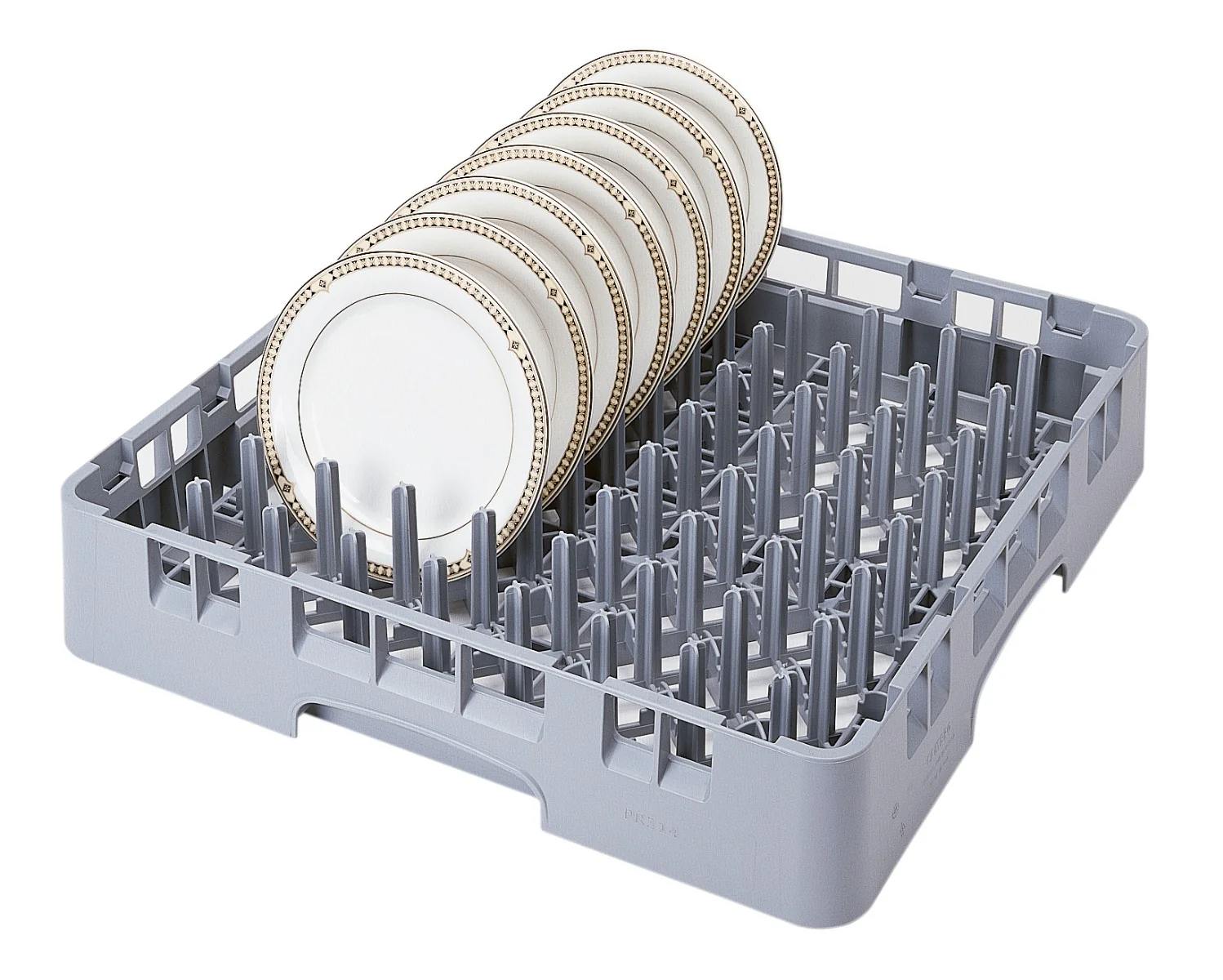 Cambro PR314151 Camrack Full Size 9 x 9 Peg Rack 19-3/4" sq. - Soft Gray - Image 4