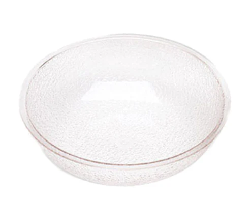 Cambro PSB12176 Camwear Polycarbonate Round Pebbled Serving/Salad Bowl 12" dia. - 5.8 qt. - Clear - Image 3