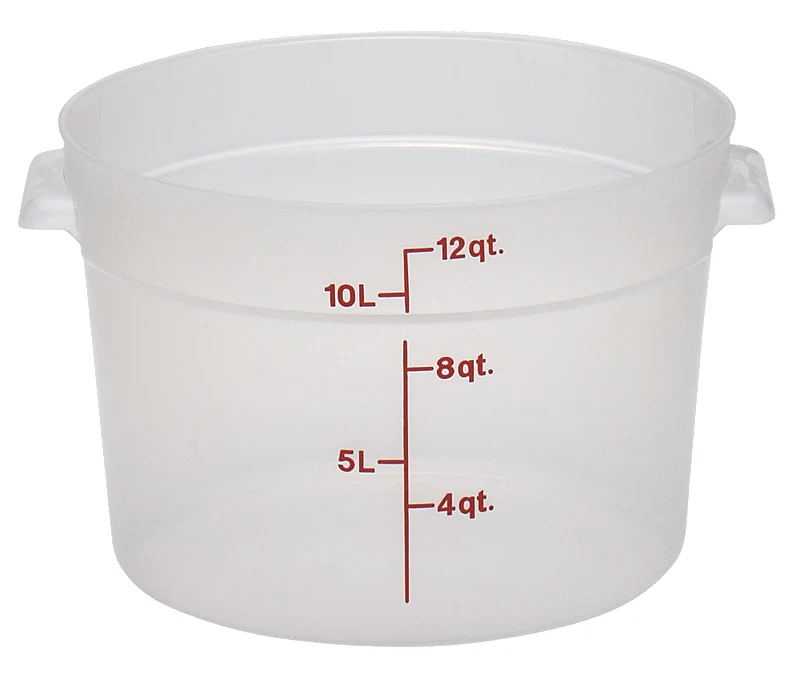Cambro RFS12PP190 Polypropylene Round Food Storage Container 12 qt. - Ttranslucent