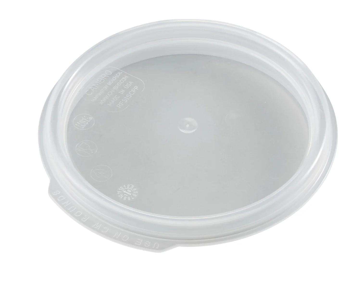 Cambro RFS1SCPP190 Camwear Round Food Storage Container Seal Cover - fits 1 qt. - Translucent - Image 7
