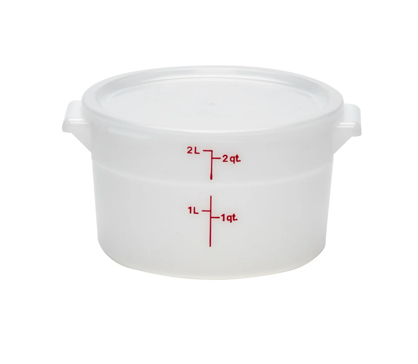 Cambro RFS22148 Round Food Storage Container Cover - fits 22 qt. - Natural White - Image 3