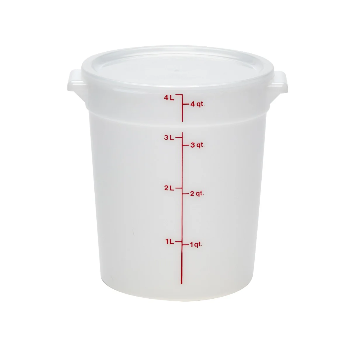 Cambro RFS22148 Round Food Storage Container Cover - fits 22 qt. - Natural White - Image 4