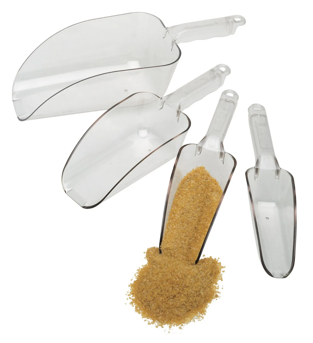 Cambro SCP64CW135 Camwear Polycarbonate Flat Bottom Scoop 64 oz. - Clear - Image 4