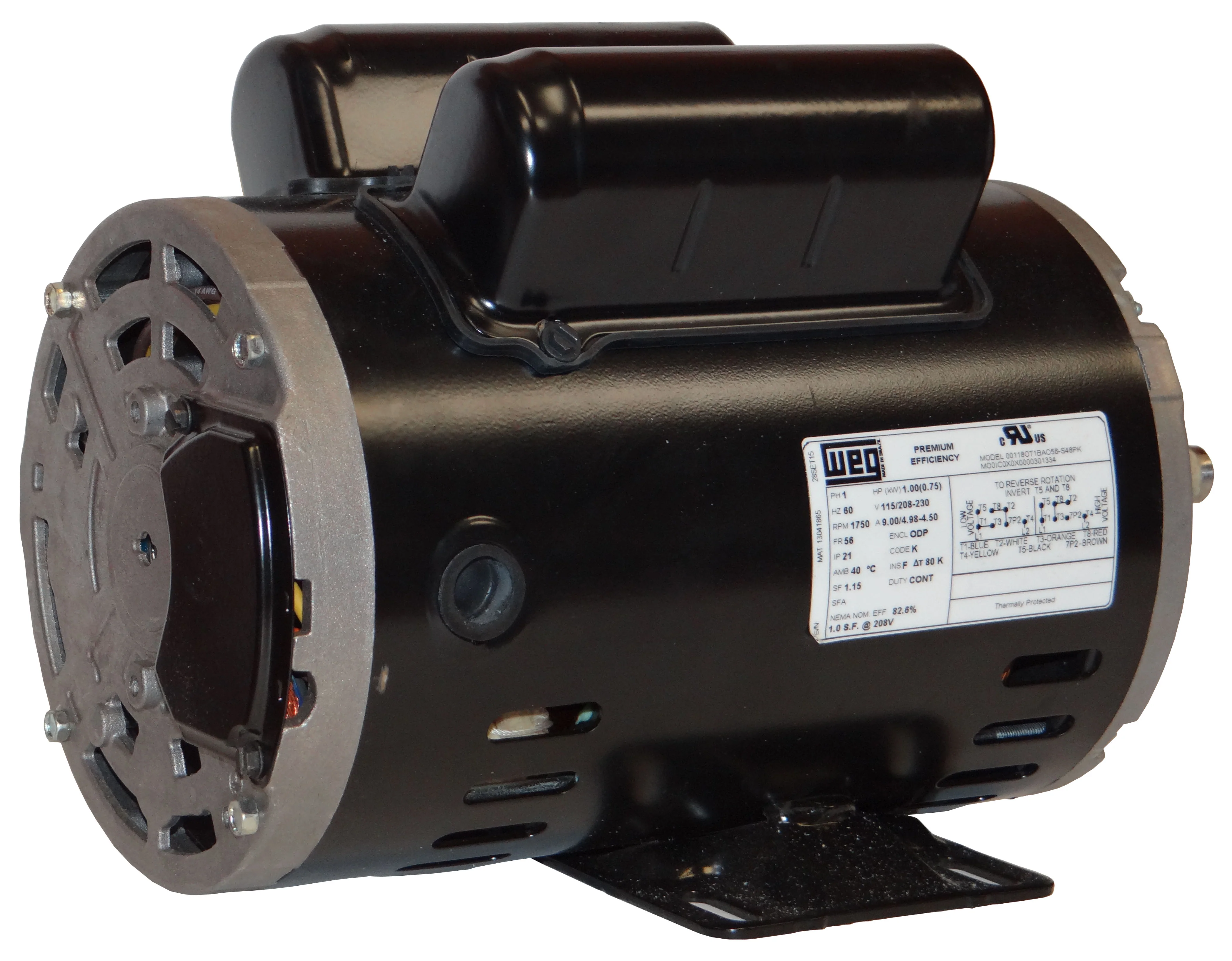 CaptiveAire CK56HB02C01-60HZ Fan Motor - 1-1/2 HP, 115/208-230v, 1750 RPM - Image 3
