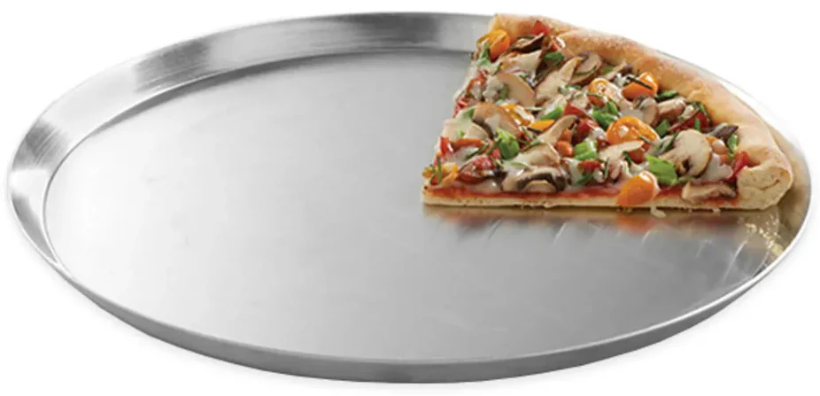 American Metalcraft CAR12 Heavy Weight Aluminum Tapered / Nesting Cutter Pizza Pan 12" x 11/16" Deep