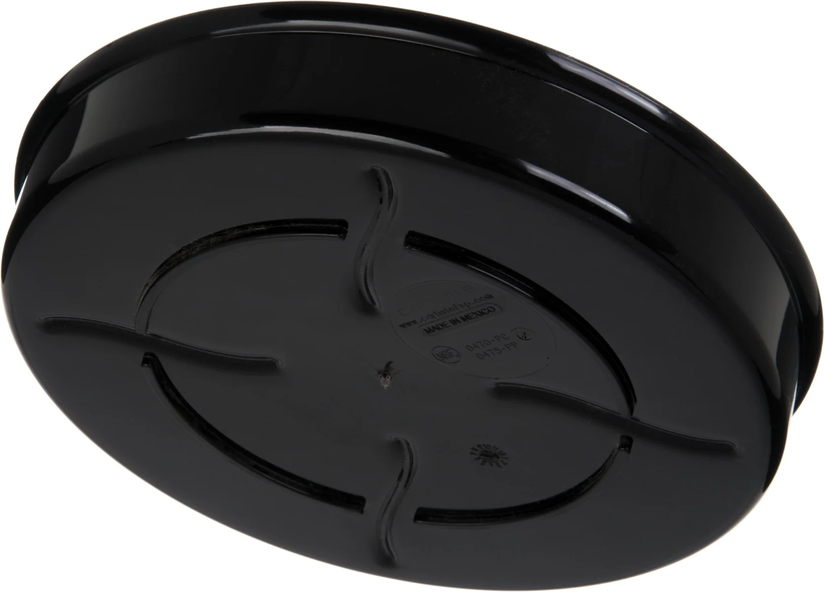 Carlisle 047503 Polycarbonate Stackable Interlocking Tortilla Server with Lid 7-1/2" - Black - Image 6