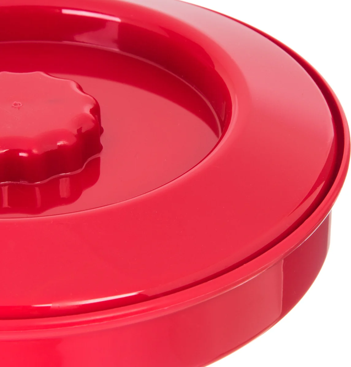 Carlisle 047505 Polycarbonate Stackable Interlocking Tortilla Server with Lid 7-1/2" - Red - Image 5