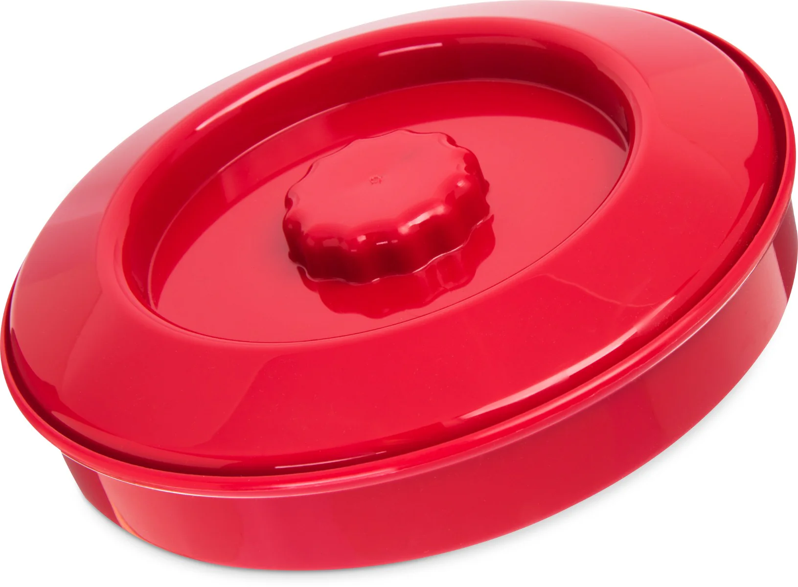 Carlisle 047505 Polycarbonate Stackable Interlocking Tortilla Server with Lid 7-1/2" - Red - Image 7