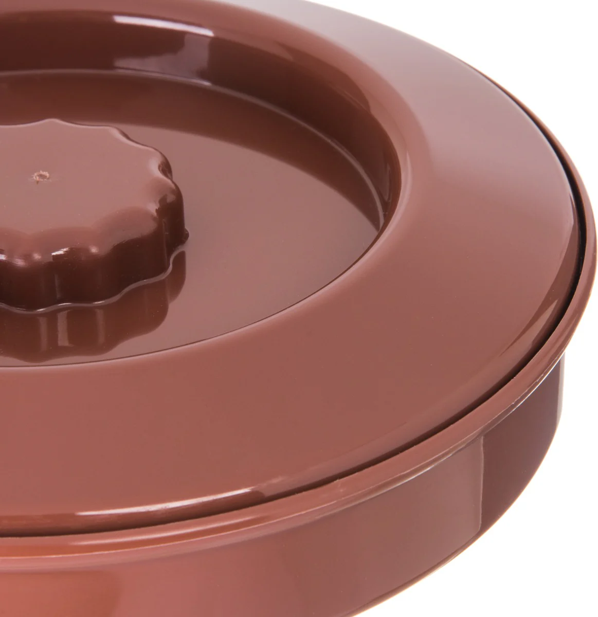 Carlisle 047528 Polycarbonate Stackable Interlocking Tortilla Server with Lid 7-1/2" - Brown - Image 4