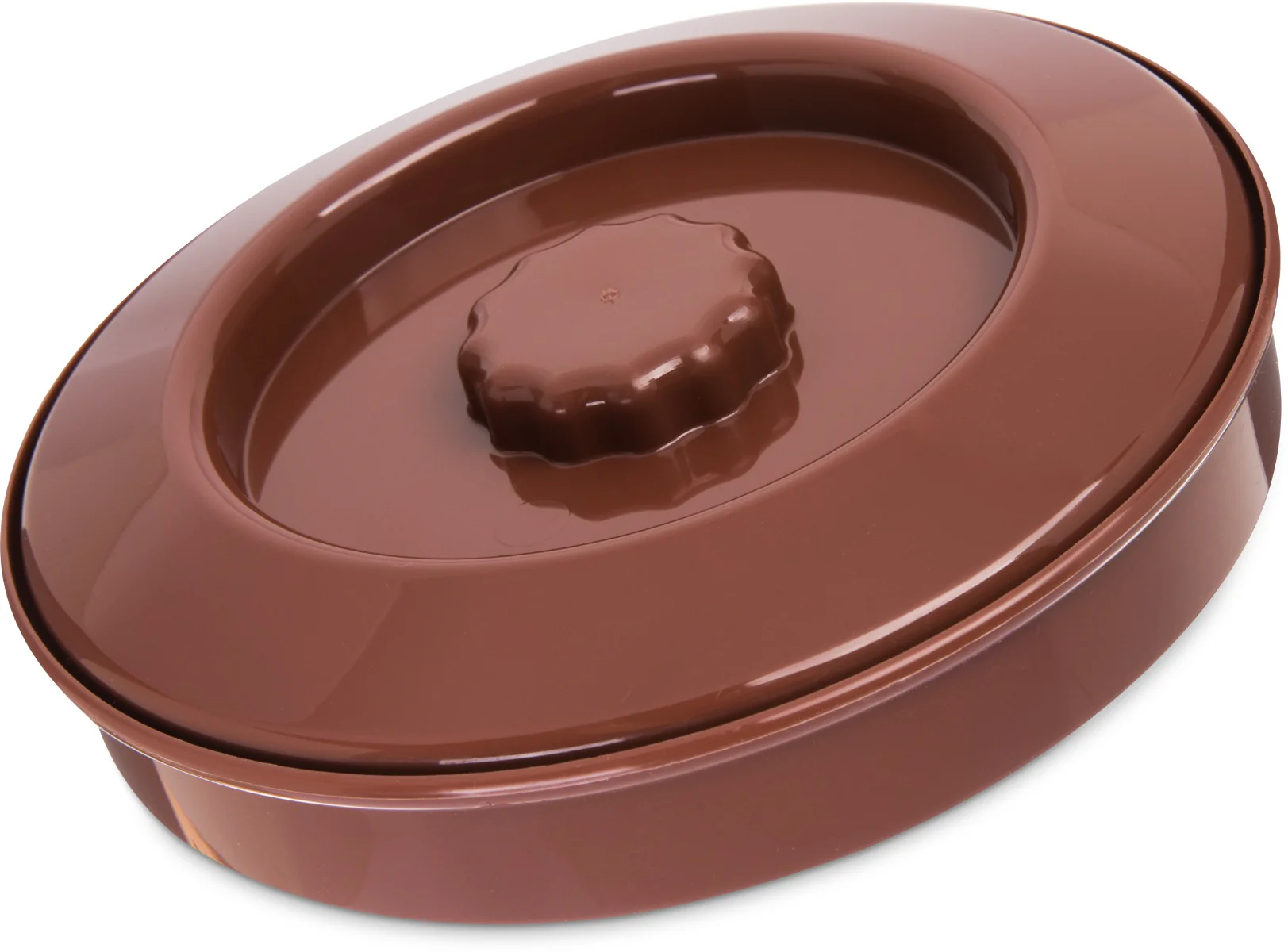 Carlisle 047528 Polycarbonate Stackable Interlocking Tortilla Server with Lid 7-1/2" - Brown - Image 7