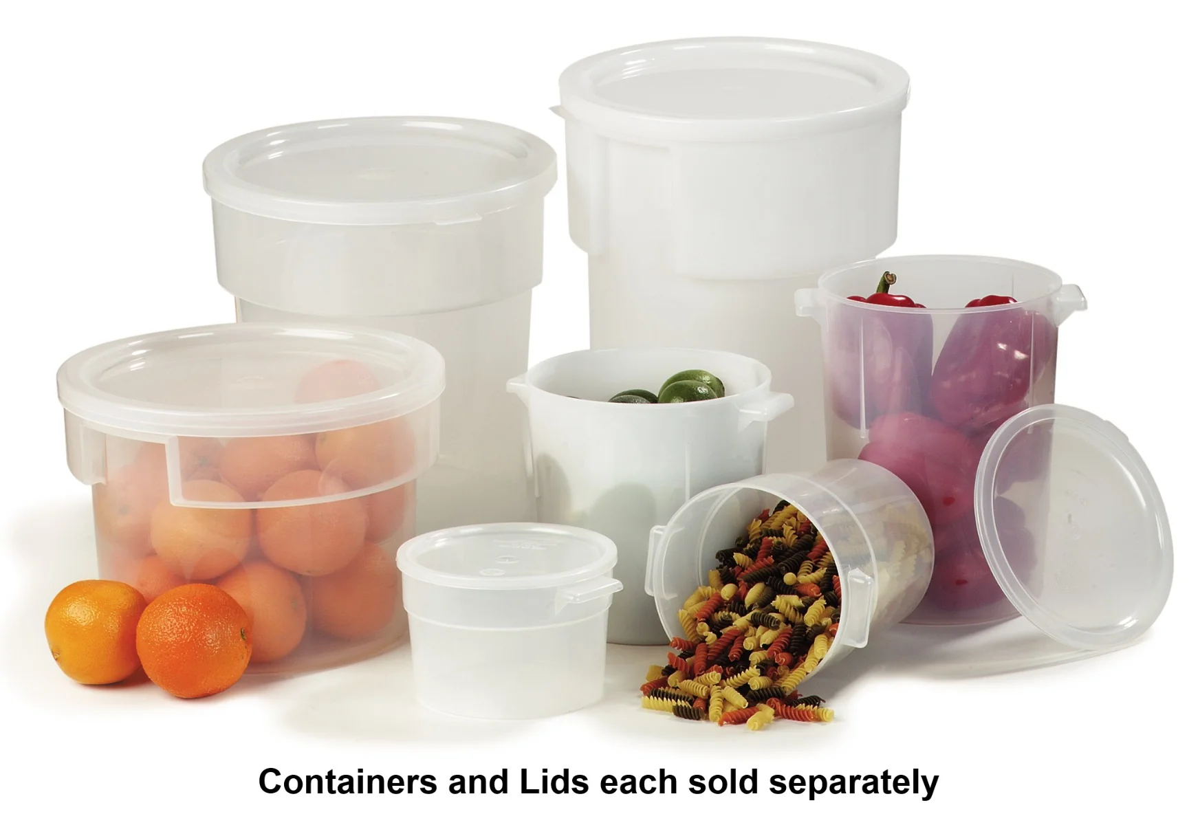Carlisle 080002 StorPlus Polyethylene Bain Marie Food Storage Container 8 qt. - White - Image 7