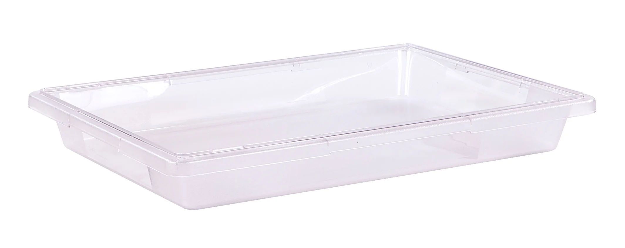 Carlisle 1062007 StorPlus Polycarbonate Food Storage Box 26"L x 18"W x 3-1/2"H - 5 gal.  - Clear