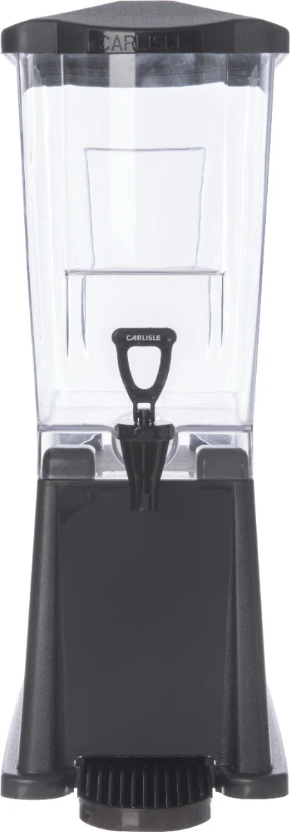 Carlisle 1085003 Trimline Premium Rectangular Non-Insulated Beverage Dispenser with Single Clear Bowl, Black Base and Deluxe No-Drip Locking Faucet 3 Gal. - Image 7