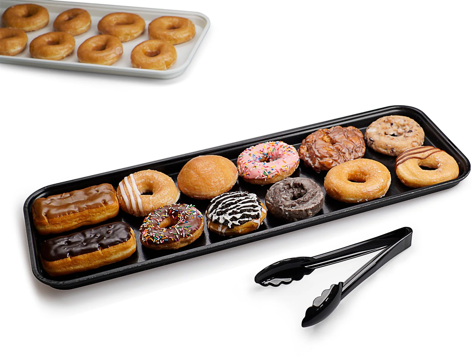 Carlisle 269FMT309 Fiberglass Market Tray 25-1/2"L x 8-3/4"W x 1-1/8"H - Ebony - Image 4