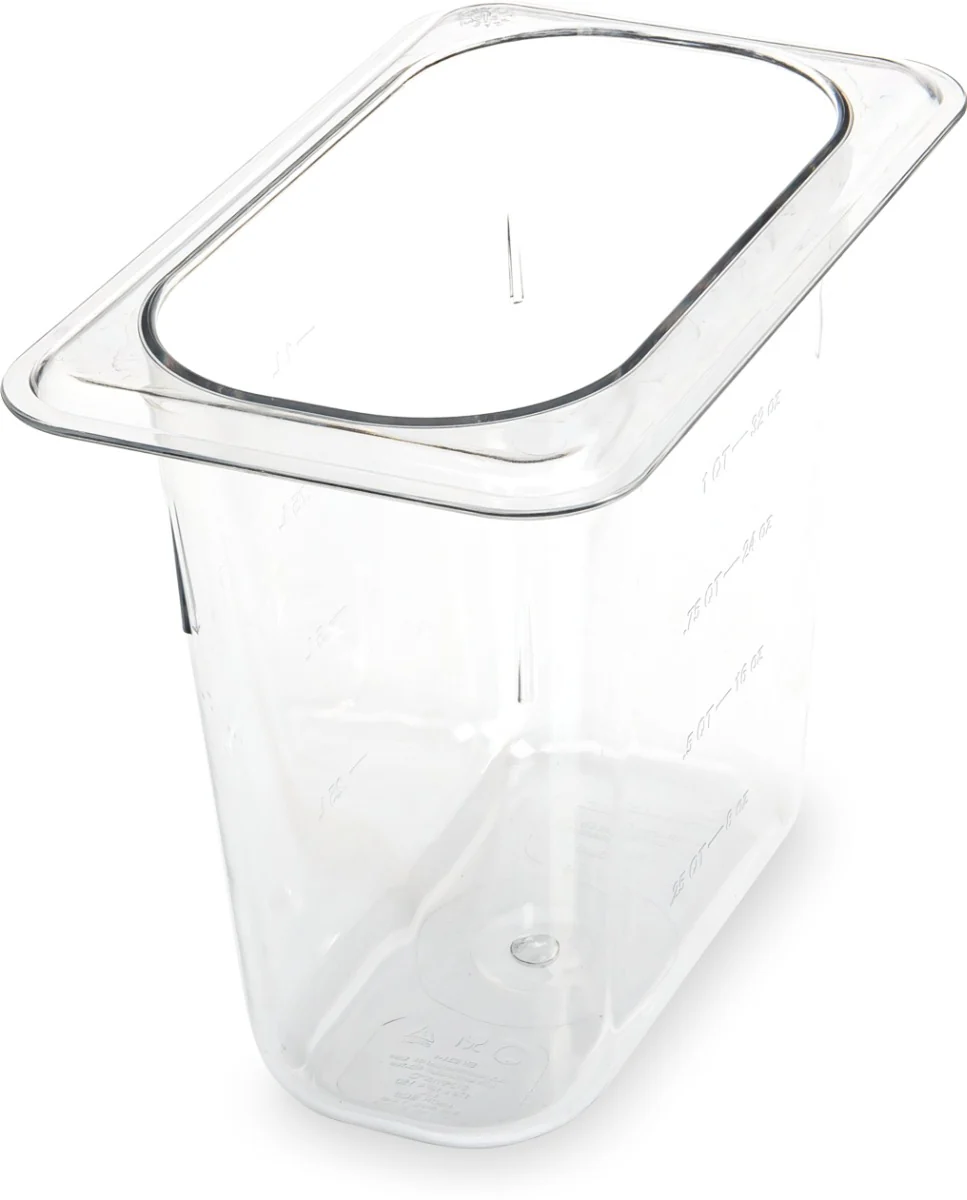 Carlisle 3068807 StorPlus Polycarbonate Food Pan 6" Deep - 1/9 Size - Clear - Image 13
