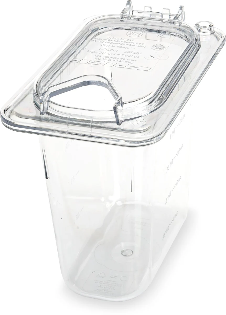 Carlisle 3068807 StorPlus Polycarbonate Food Pan 6" Deep - 1/9 Size - Clear - Image 16