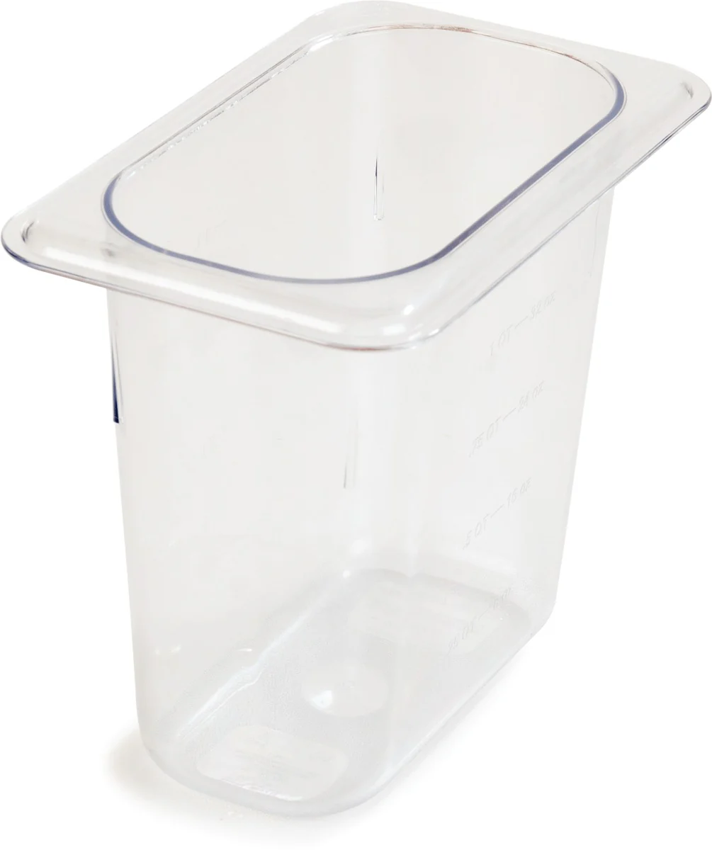 Carlisle 3068807 StorPlus Polycarbonate Food Pan 6" Deep - 1/9 Size - Clear - Image 3