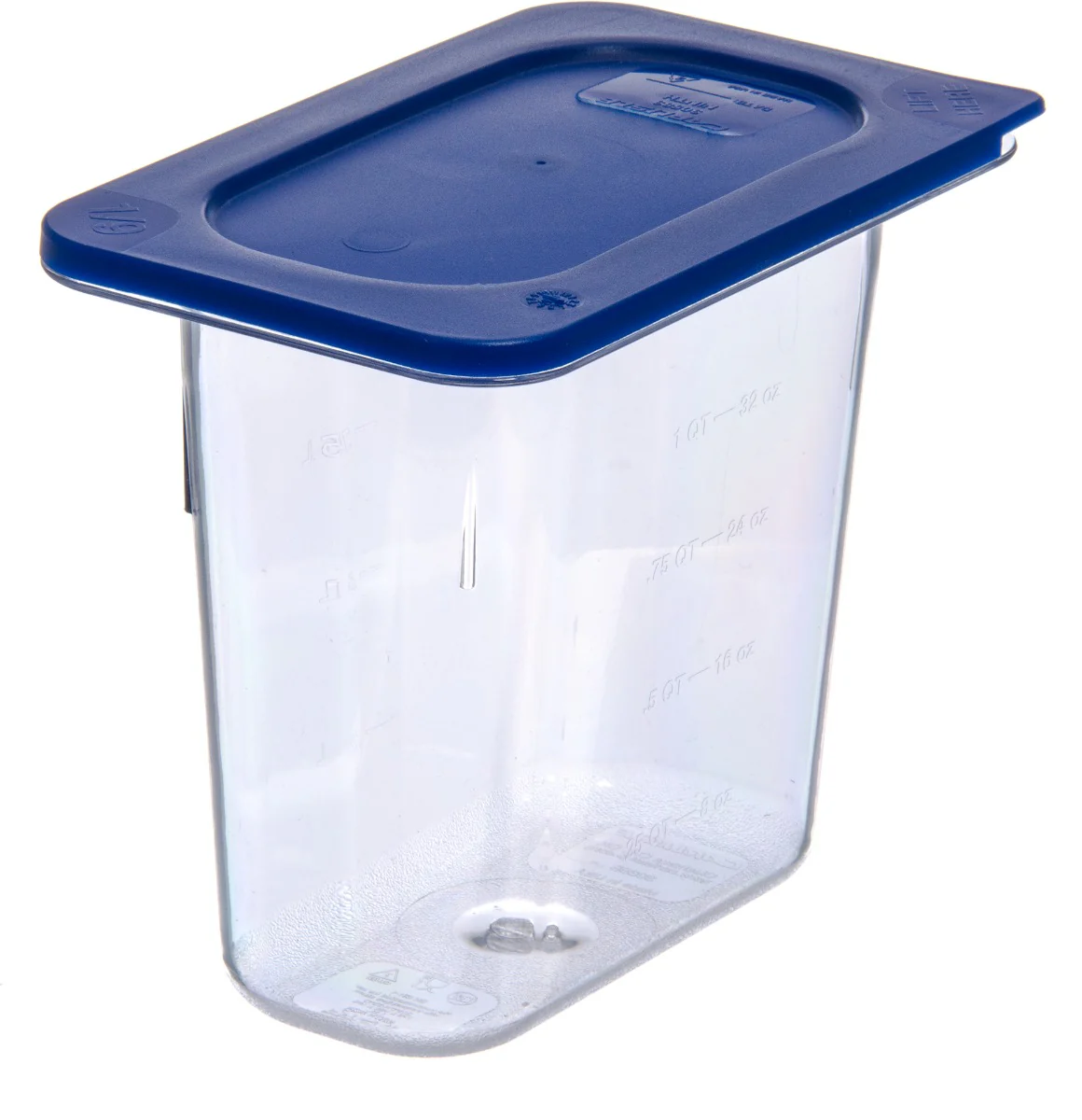 Carlisle 3068807 StorPlus Polycarbonate Food Pan 6" Deep - 1/9 Size - Clear - Image 4