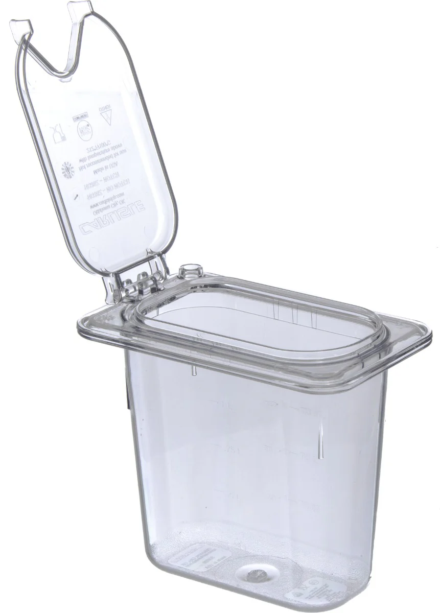 Carlisle 3068807 StorPlus Polycarbonate Food Pan 6" Deep - 1/9 Size - Clear - Image 7