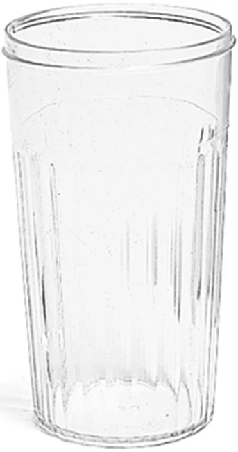 Carlisle 331907 Fluted Plastic Cheese Shaker with Stainless Steel Perforated Top 12 oz. - Clear - Image 4