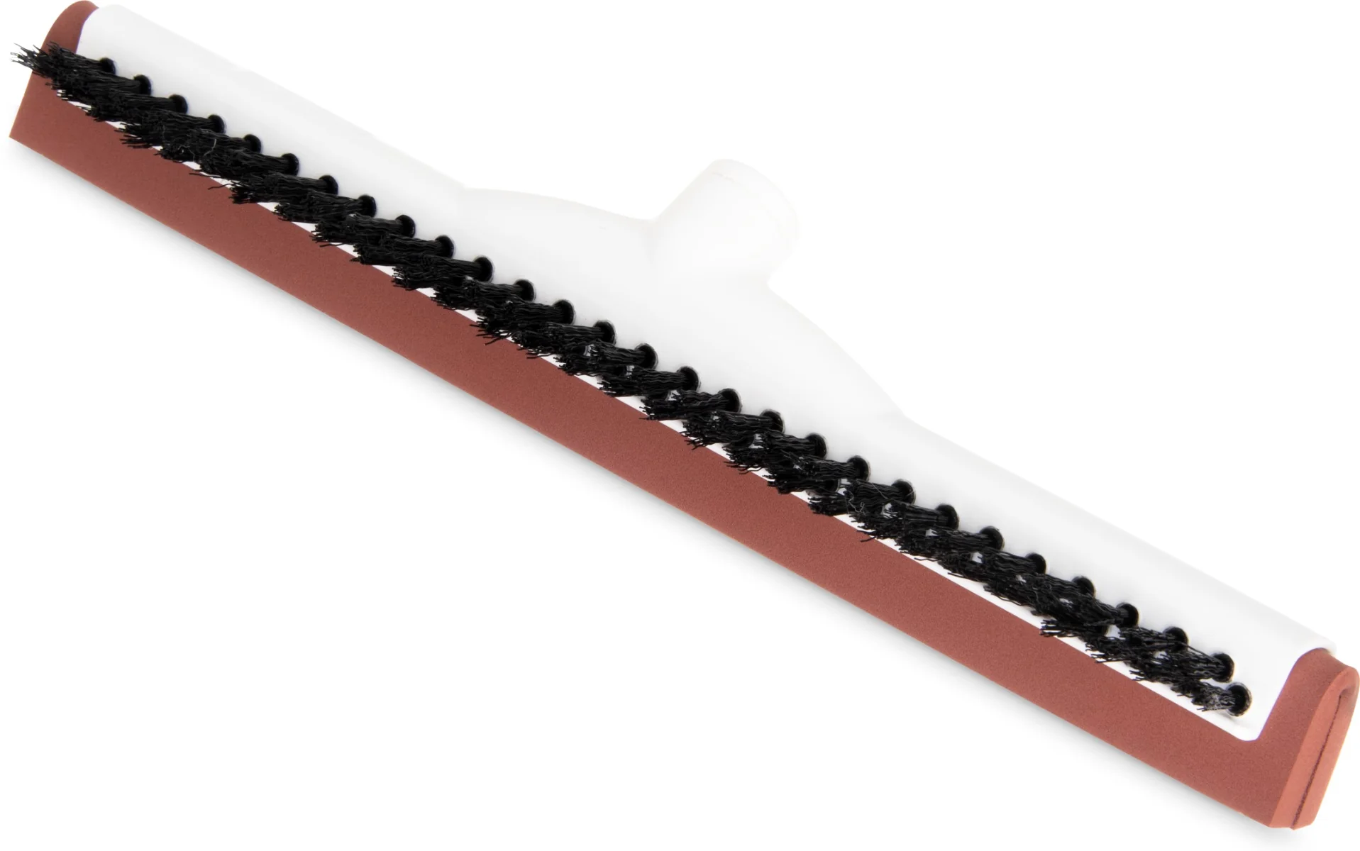 Carlisle 36781800 Flo-Pac Floor Dual Squeegee / Brush  Head with Red Neoprene Foam Blade, Bristles and Plastic Frame 18" - Image 3
