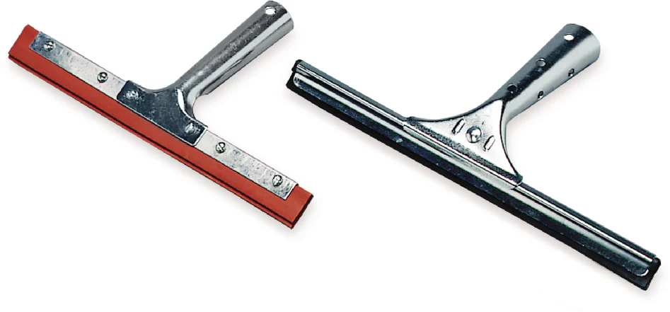Carlisle 4007000 Flo-Pac Hand Held Window Squeegee with 12 " Black Rubber Blade and Stainless Steel Handle - Image 3