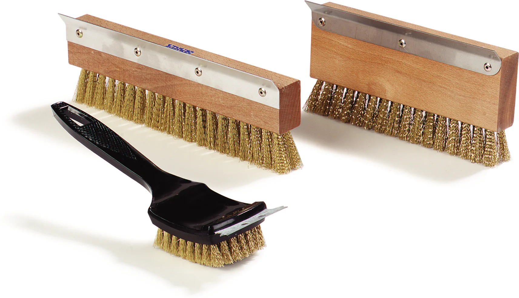 Carlisle 4029100 Sparta Pizza Oven / Grill Brush & Scraper Head with Brass Wire Bristles 8-1/2" - Image 4
