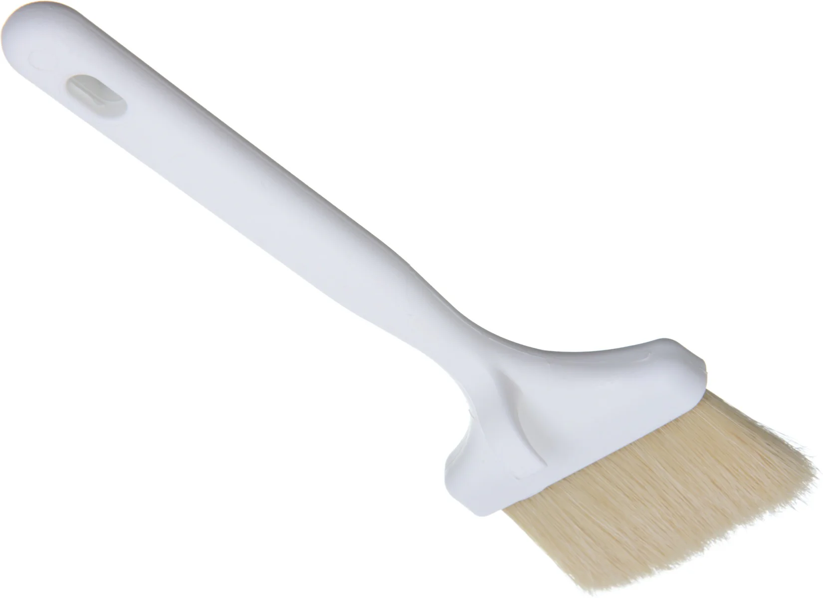Carlisle 4037900 Sparta Meteor Flat Pastry / Basting Brush with 3"W Boar Bristles & Plastic Handle with Hook - White - Image 3