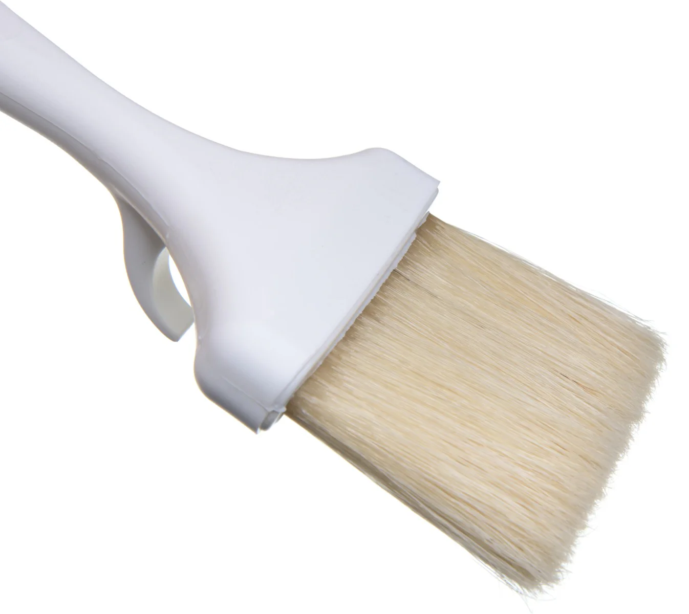 Carlisle 4037900 Sparta Meteor Flat Pastry / Basting Brush with 3"W Boar Bristles & Plastic Handle with Hook - White - Image 4