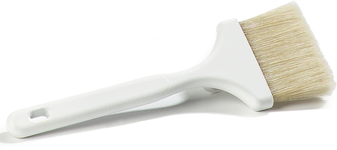 Carlisle 4037900 Sparta Meteor Flat Pastry / Basting Brush with 3"W Boar Bristles & Plastic Handle with Hook - White - Image 7