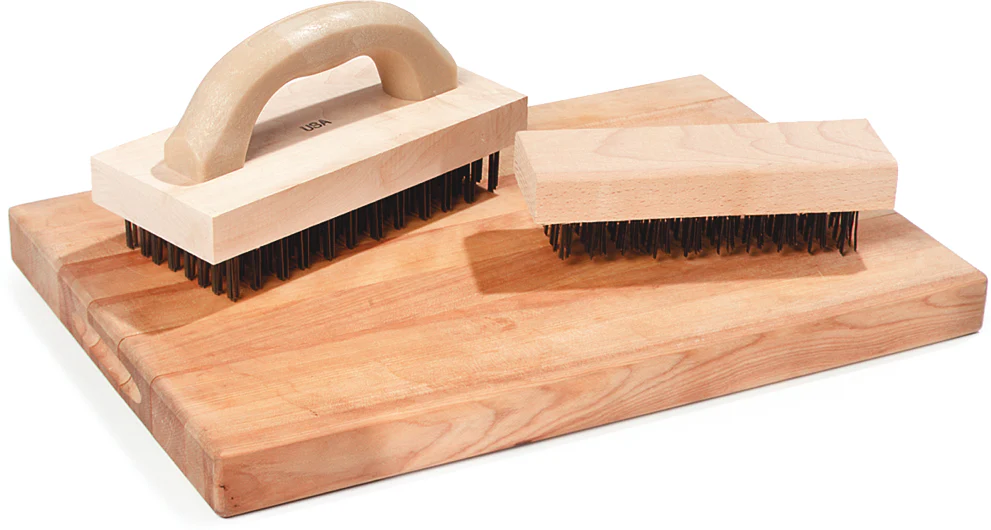 Carlisle 4067600 Wooden Butcher Block Brush with Steel Bristles and Plastic Handle 9" x 4" - Image 10
