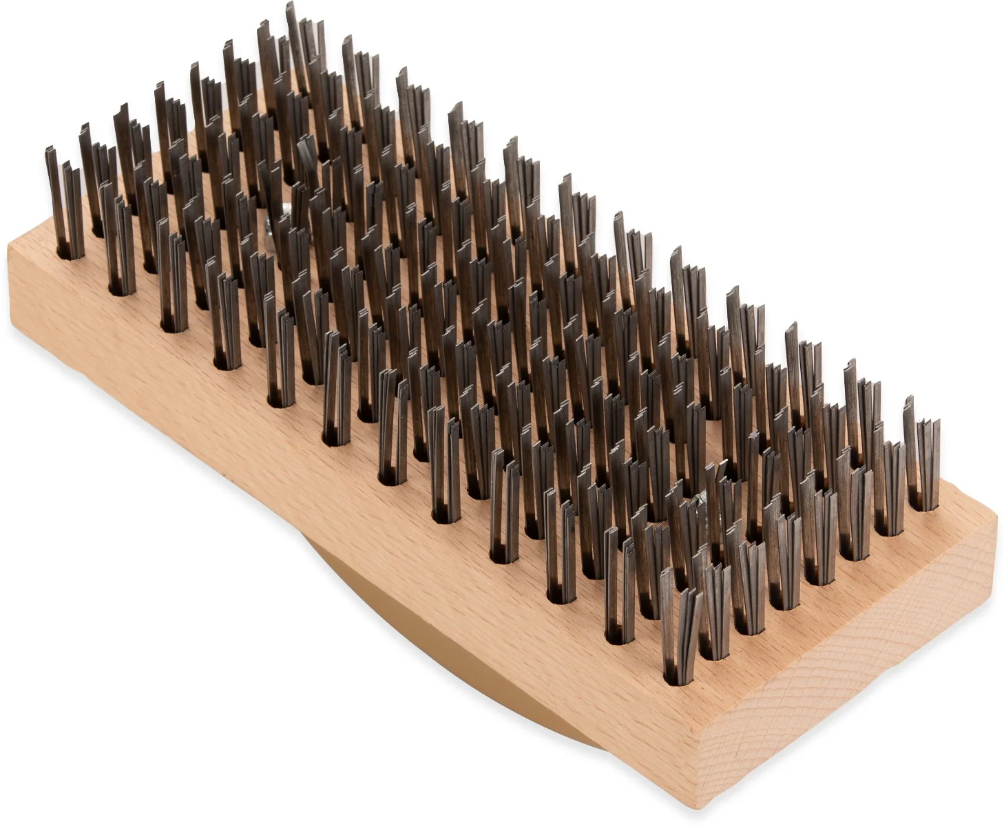 Carlisle 4067600 Wooden Butcher Block Brush with Steel Bristles and Plastic Handle 9" x 4" - Image 13