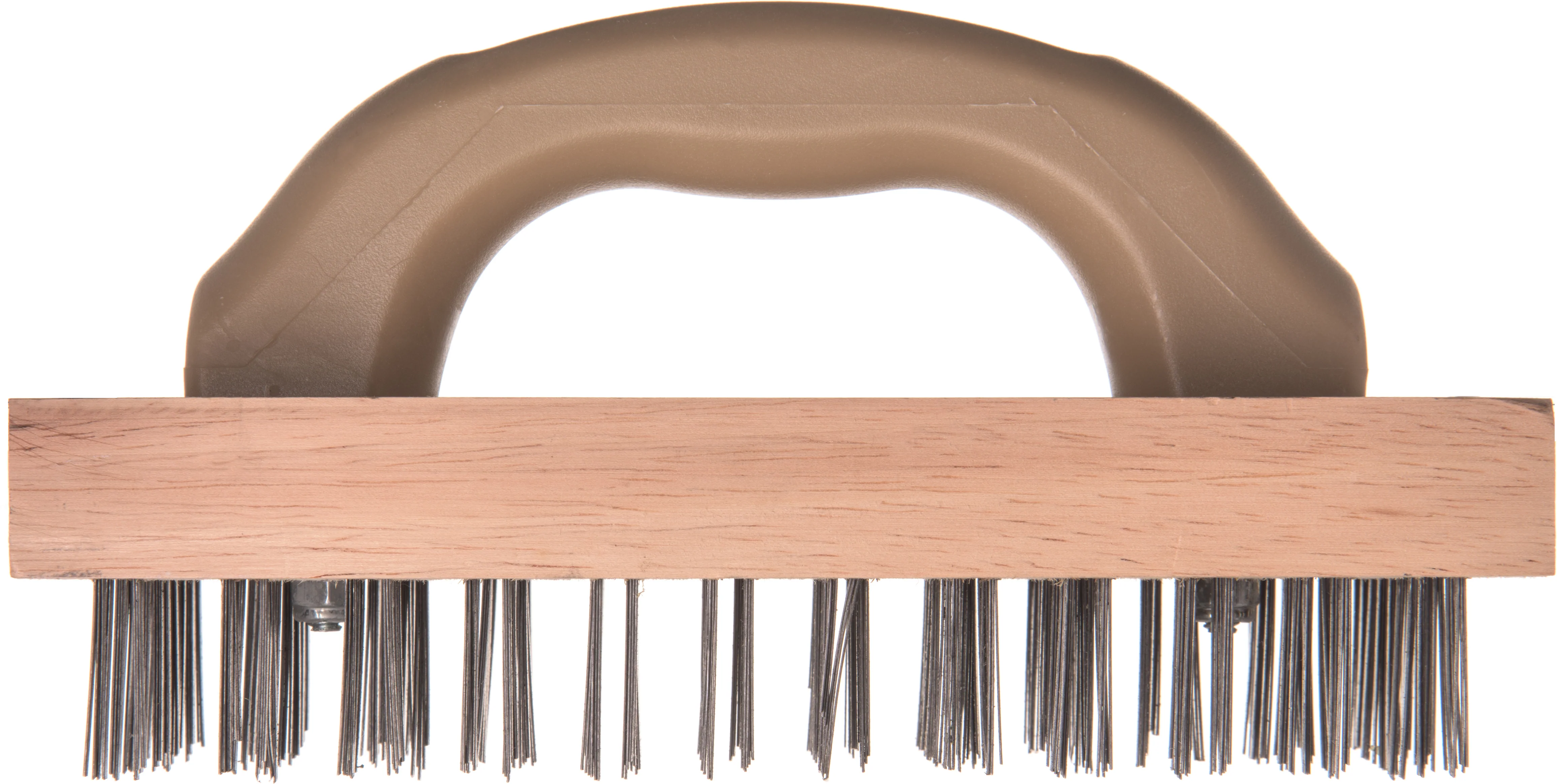 Carlisle 4067600 Wooden Butcher Block Brush with Steel Bristles and Plastic Handle 9" x 4" - Image 5