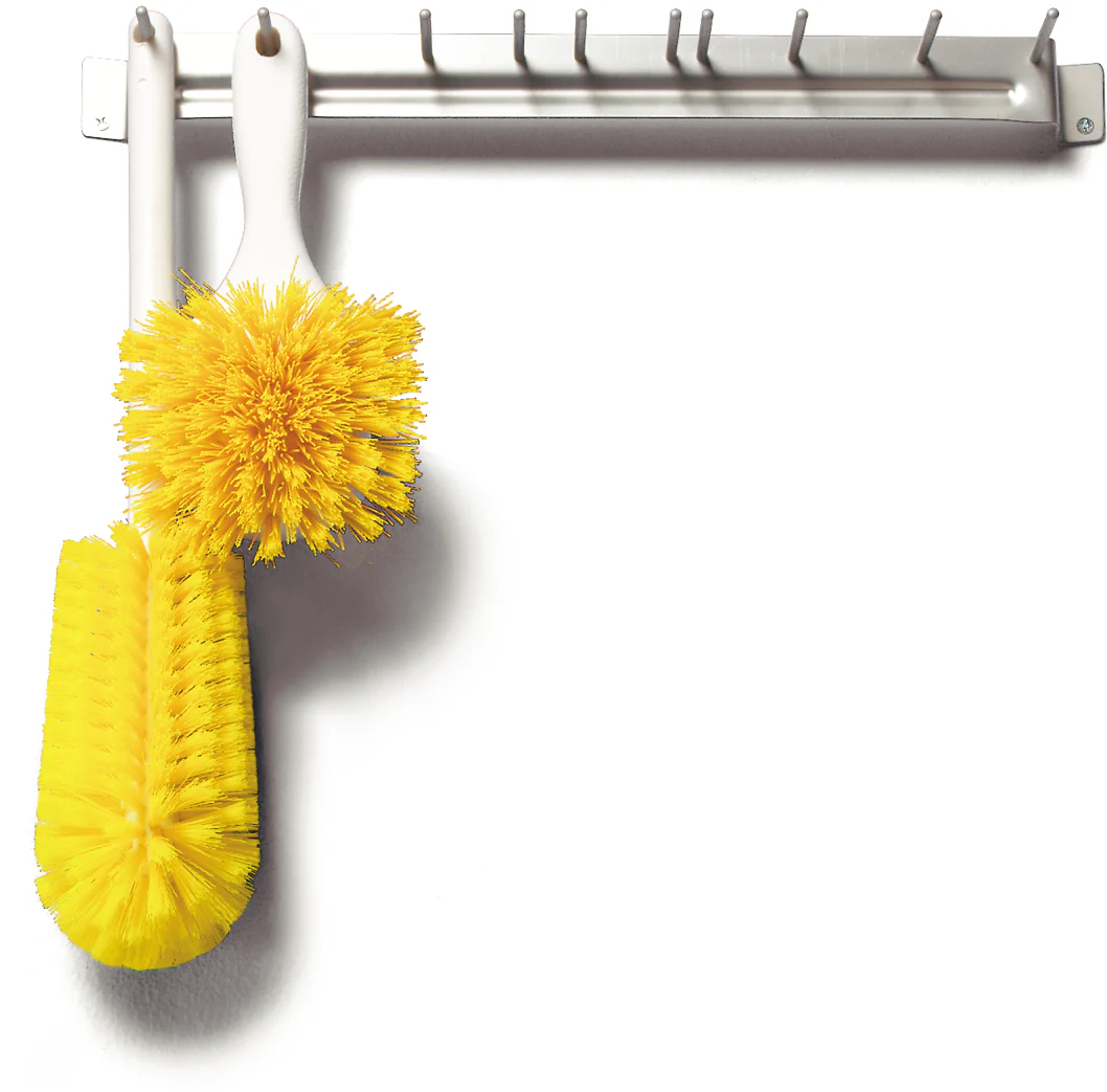 Carlisle 4073500 Sparta Spectrum Aluminum Broom & Brush Rack 17" - Image 4