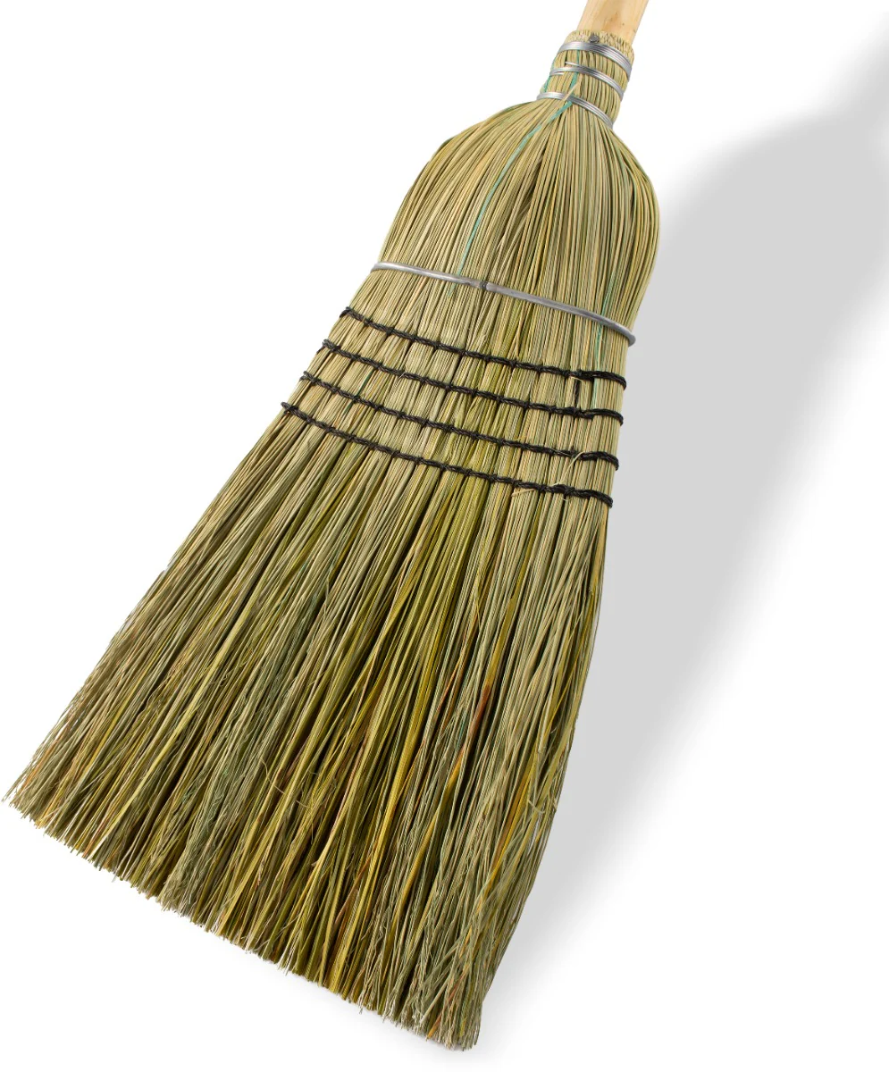 Carlisle 4135467 Heavy Duty 5-Stitch (#30) Warehouse Corn Broom 56" - Natural - Image 14