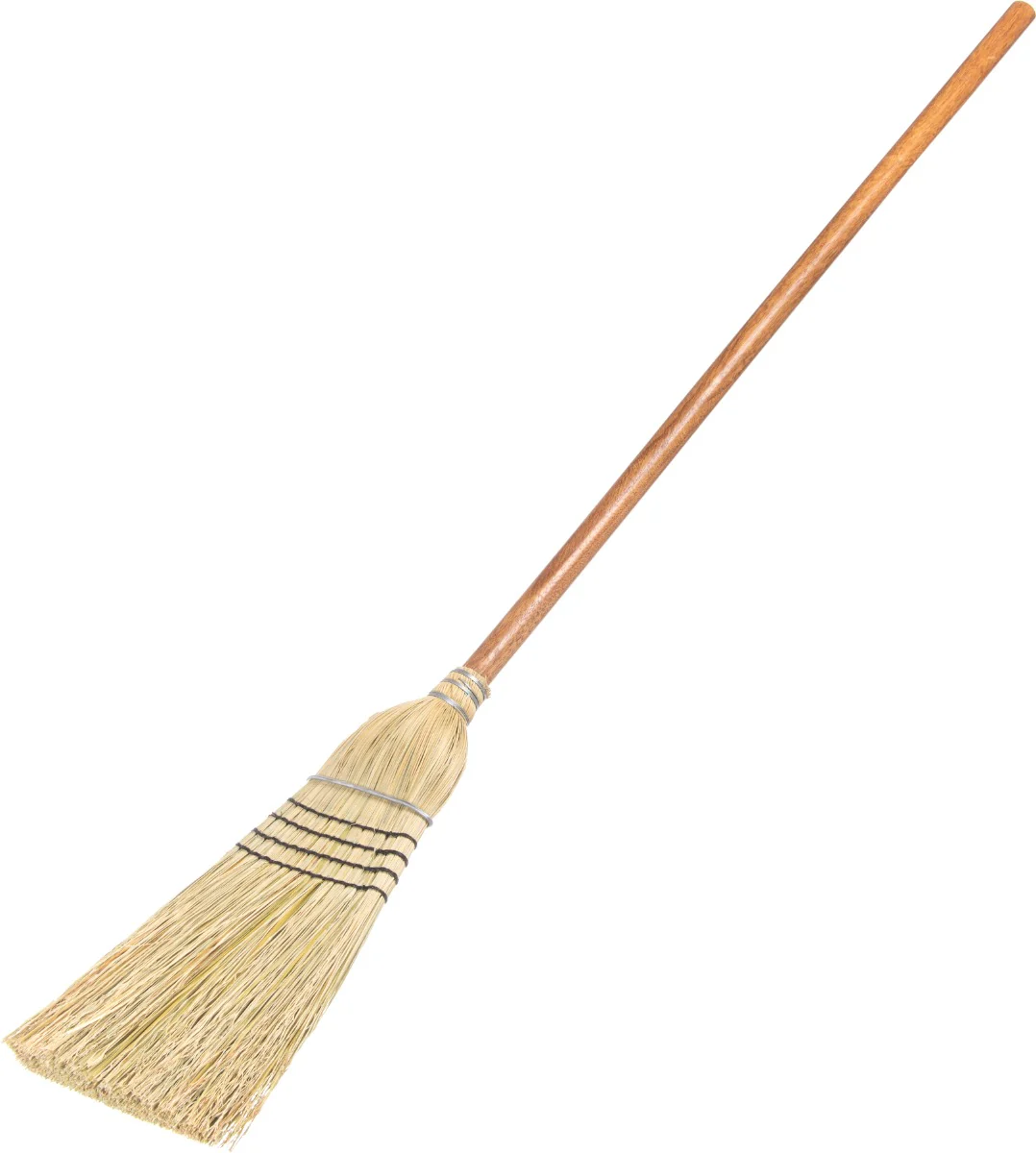 Carlisle 4135467 Heavy Duty 5-Stitch (#30) Warehouse Corn Broom 56" - Natural - Image 9
