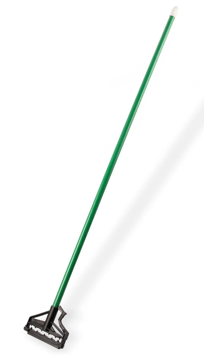 Carlisle 4166409 Sparta Spectrum Quik-Release Fiberglass Mop Handle with Flexible Plastic Head 60"L - Green - Image 2