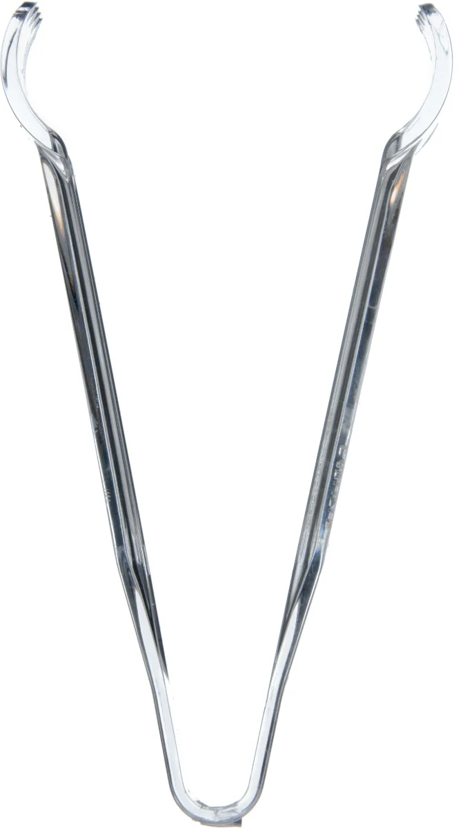 Carlisle 420607 Carly 1-Piece Plastic Pom Tongs 6" - Clear