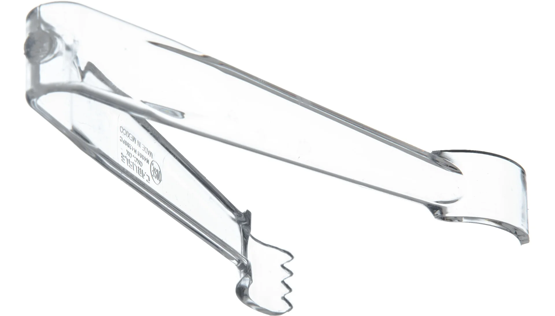 Carlisle 420607 Carly 1-Piece Plastic Pom Tongs 6" - Clear - Image 5