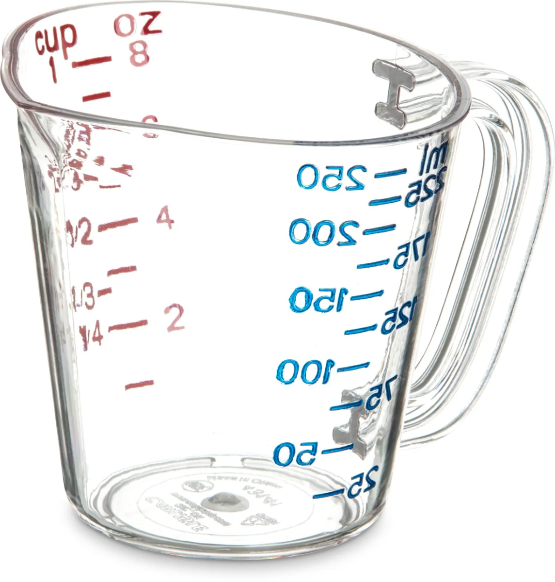 Carlisle 4314107 Carlisle Measuring Cup 8 oz, Clear Plastic , 12ea/cs - Image 8