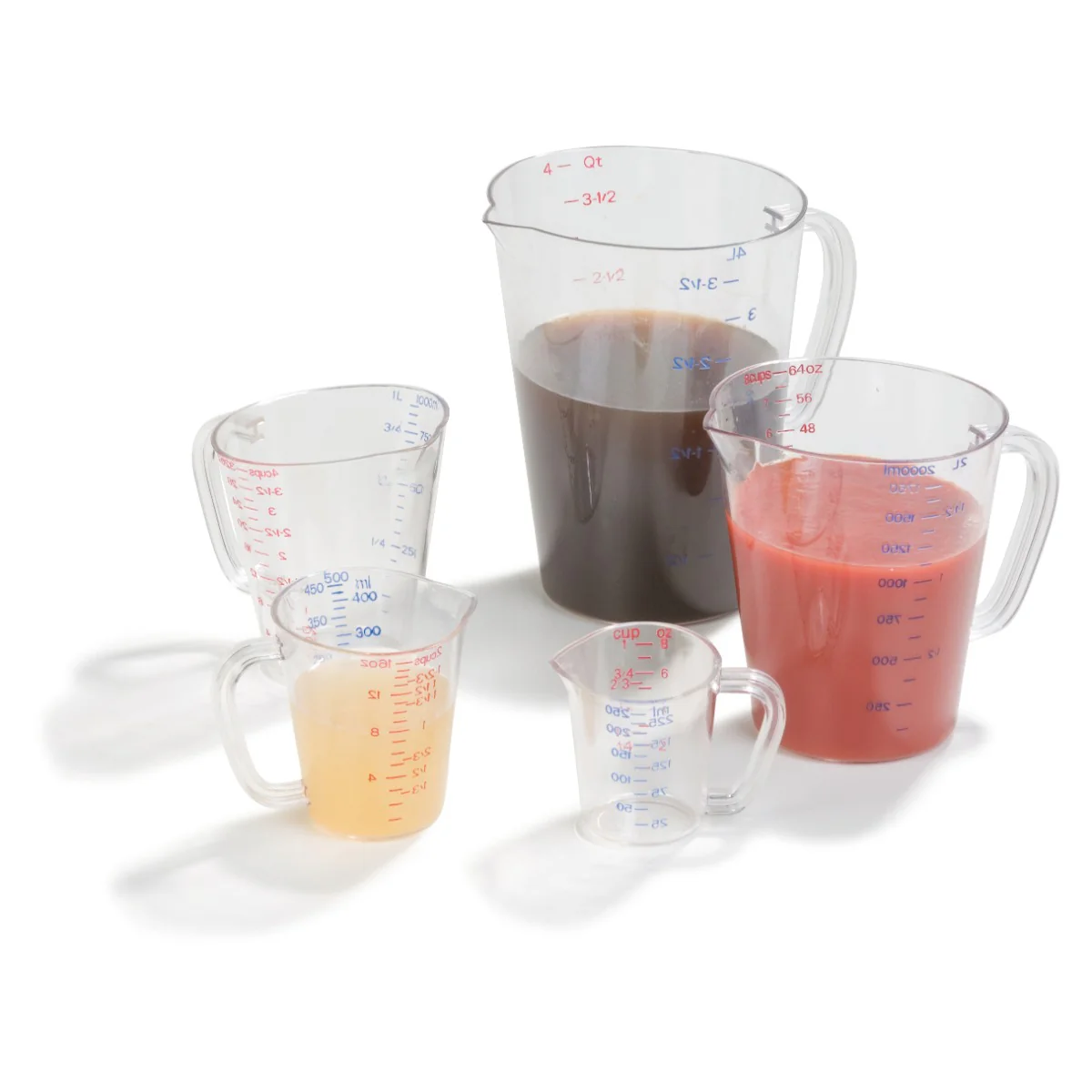 Carlisle 4314207 Polycarbonate Nestable Liquid Measuring Cup with Pour Spout - 2 cups (1 pint) - Clear - Image 2
