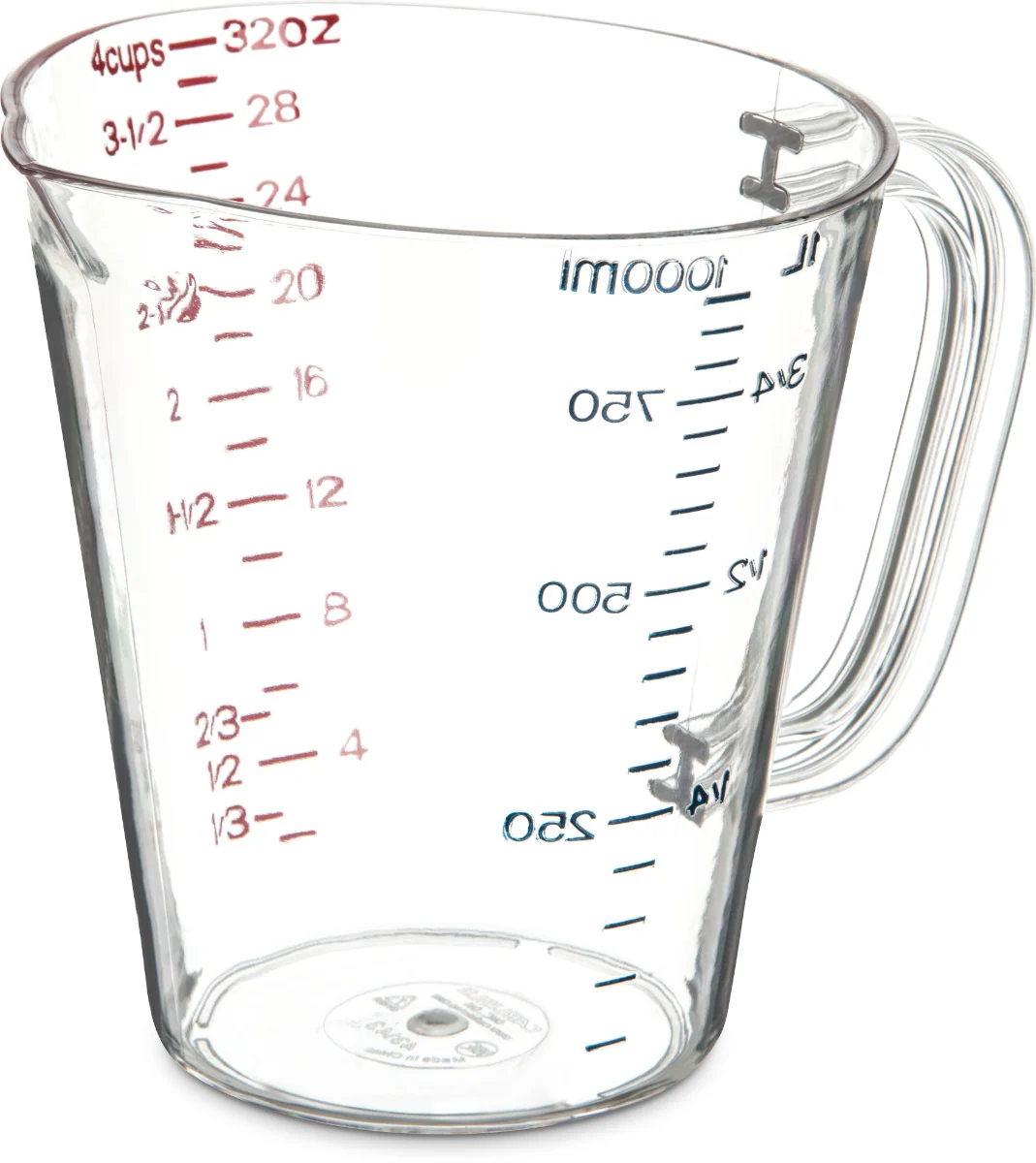 Carlisle 4314307 Carlisle Measuring Cup 32 oz, Clear Plastic - Image 8