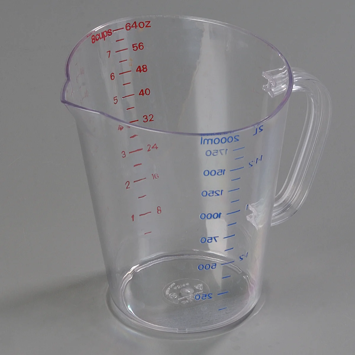 Carlisle 4314407 Carlisle Measuring Cup 64 oz, Clear Plastic