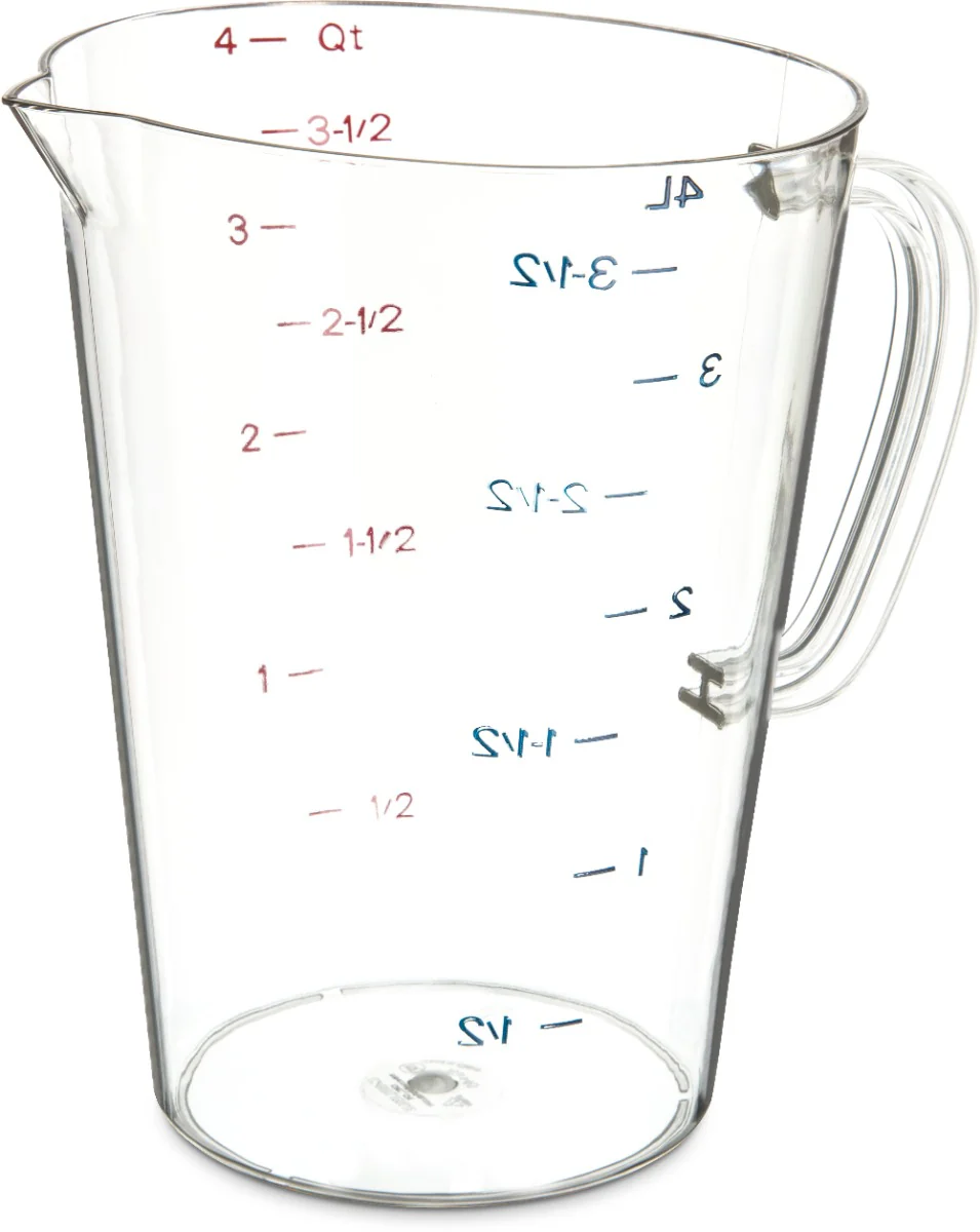 Carlisle 4314507 Carlisle Measuring Cup 128 oz, Clear Plastic - Image 3