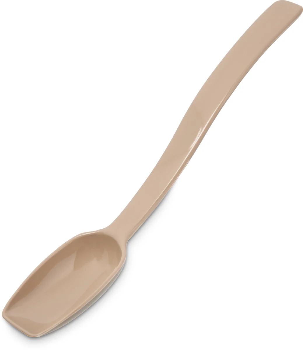 Carlisle 446006 One-Piece Plastic Solid Salad/Buffet Serving Spoon with Notched handle 9" - 1/2 oz. - Beige - Image 12