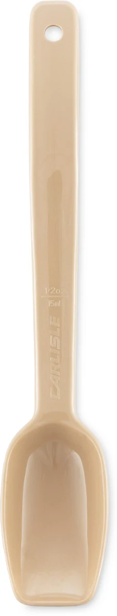 Carlisle 446006 One-Piece Plastic Solid Salad/Buffet Serving Spoon with Notched handle 9" - 1/2 oz. - Beige - Image 13