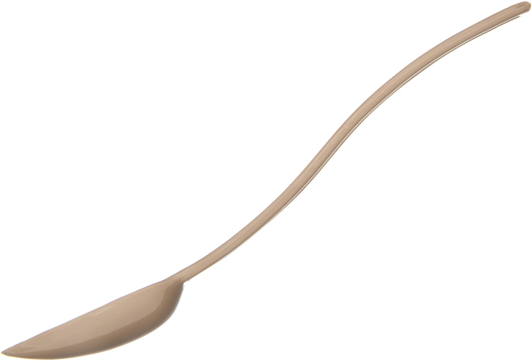 Carlisle 446006 One-Piece Plastic Solid Salad/Buffet Serving Spoon with Notched handle 9" - 1/2 oz. - Beige - Image 3